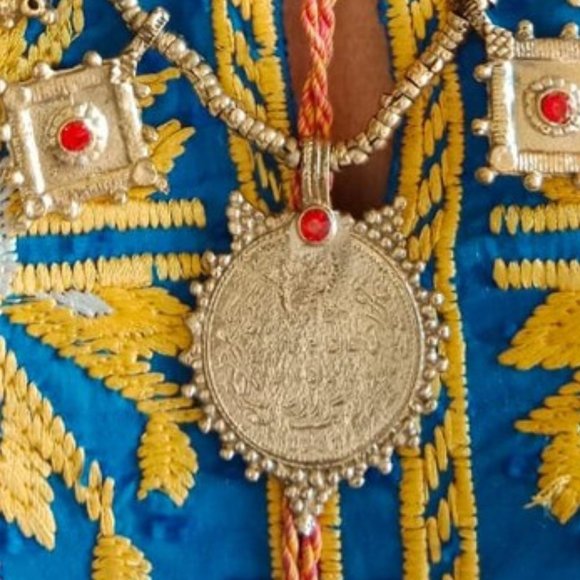 Vintage Tribal Coin Pendant NecklaceTribal Bohemian Jewelry - Picture 6 of 6